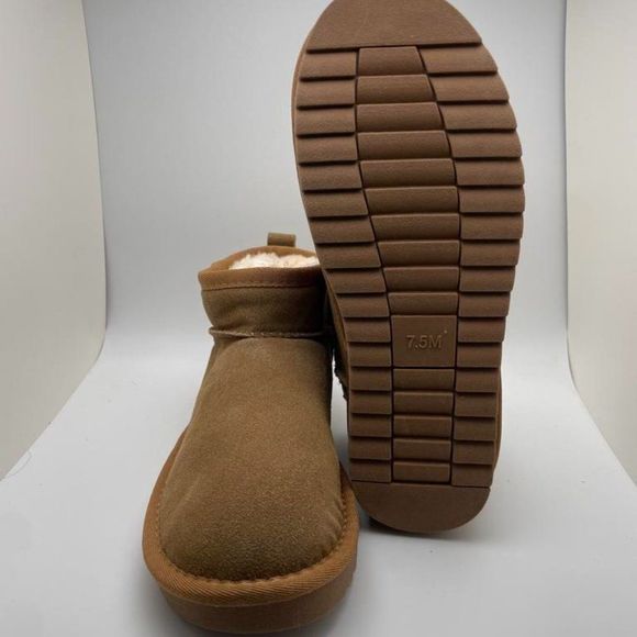 CUSHIONAIRE Women's Cozy pull on boot CHESTNUT 7.5 - Picture 6 of 6